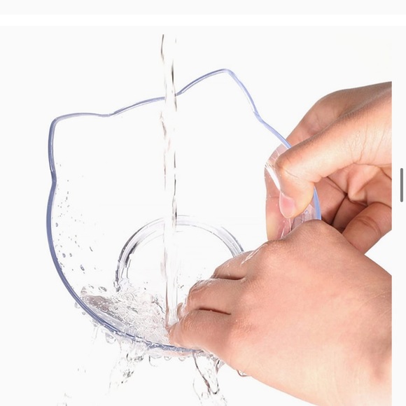 Set 4 Cat Ears Tilted Neck Guard Stand Raised Pet Feeder Bowl for Cats - Picture 8 of 8